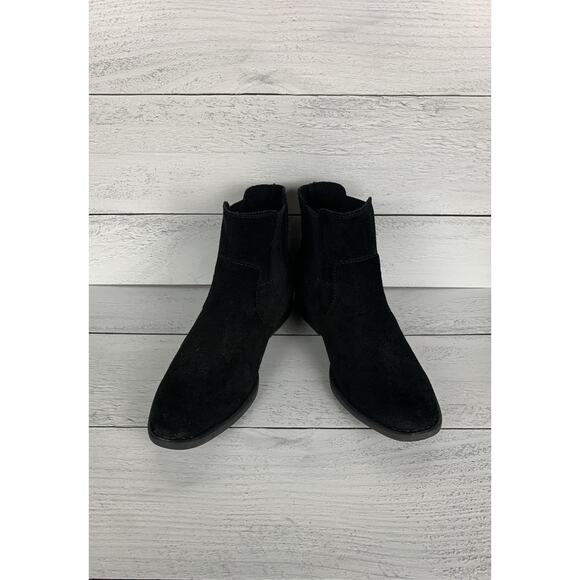 BORN Women's Size 7 M Black Bresson Suede Leather Slip On Booties Boots Shoes - Picture 3 of 14